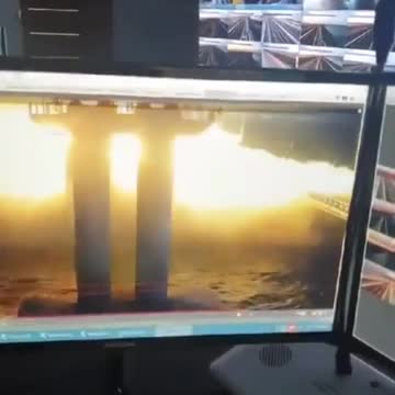Crimean bridge on fire, moment of exploision
