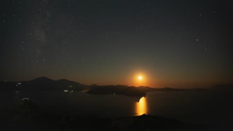The milky way revealing itself in the night sky