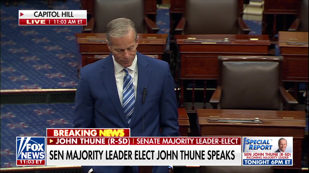 Sen. Thune vows to be a 'team player' after being elected Senate majority leader