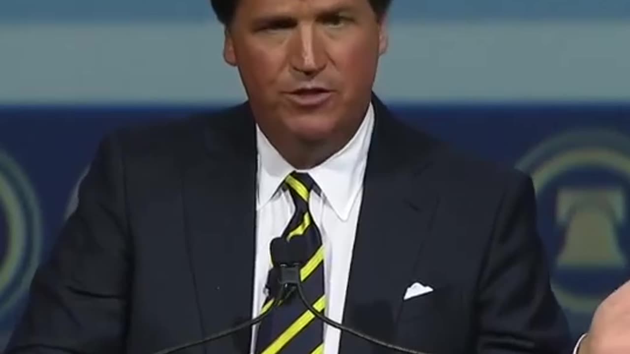 Part of Tucker Carlson's last public speech before leaving Fox