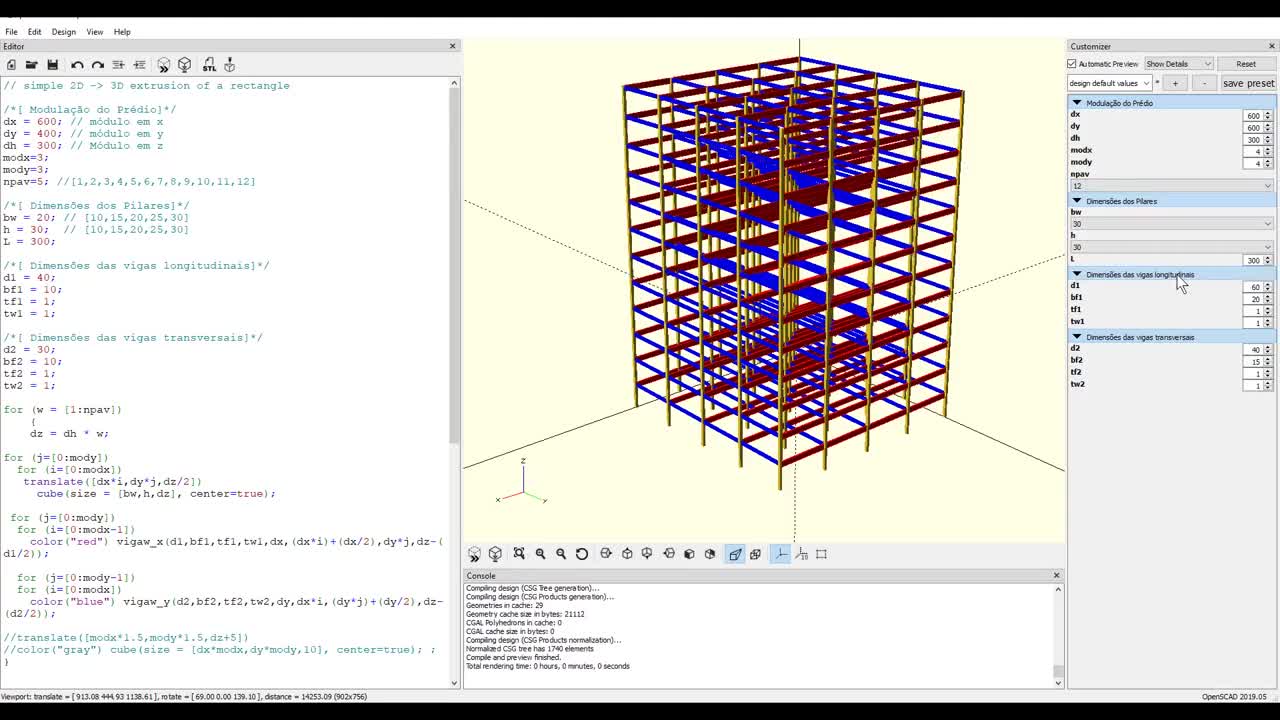 OpenSCAD Library for wshape
