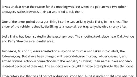 15 Year Old Missouri Girl Lydia Elking Shot Dead In Drug Deal Gone Bad - 16 & 17 Year Old Arrested