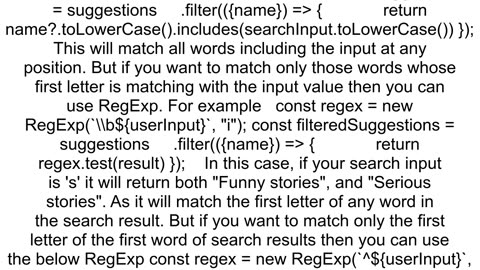 Javascript How do I filter search results based on multiple input words