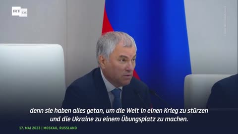 Wolodin: "Macron, Biden, Selenskij und Scholz werden der schönen Zukunft nicht mehr angehören"