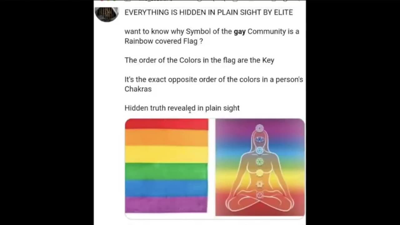 PRIDE FLAG IS THE INVERSION OF THE CHAKRA SYSTEM