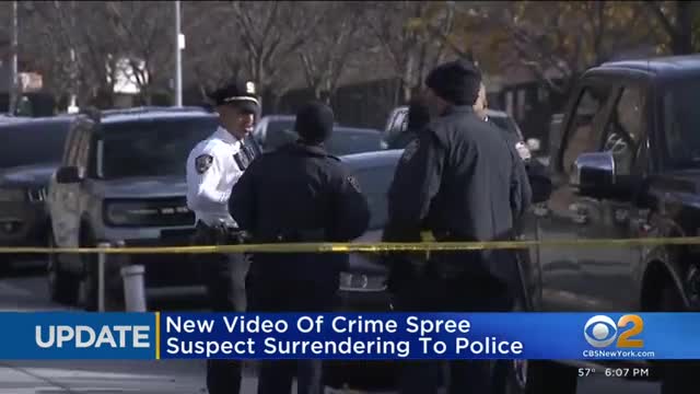 New video shows crime spree suspect surrendering to police in Brooklyn