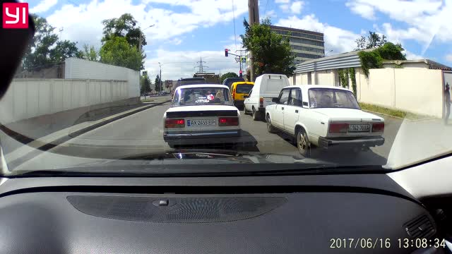 Orange Truck Bumps Bystander