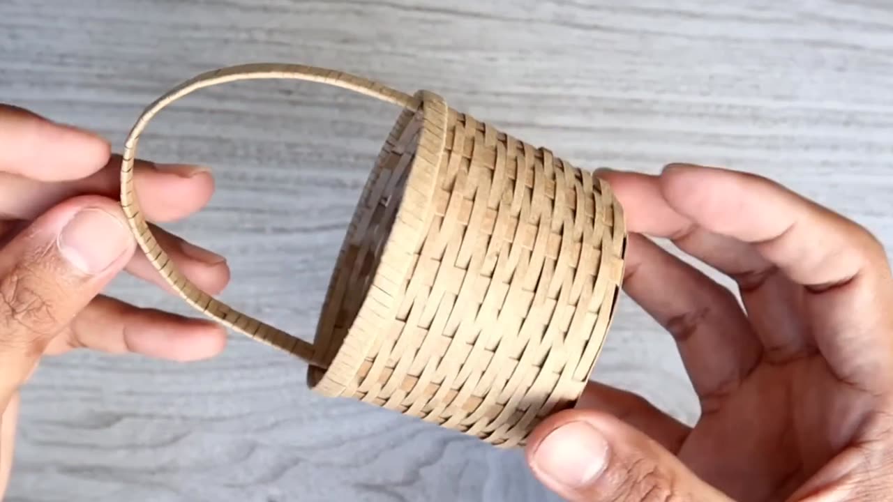 REALISTIC MINI BASKET USING CARDBOARD | Best Display Ideas| DIY Handmade Cardboard Craft