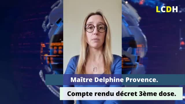 Maître D. Provence: Décret 3ème dose.