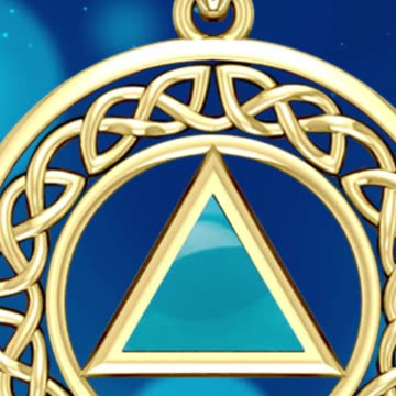 Shine Bright with AA Recovery Gold Pendant