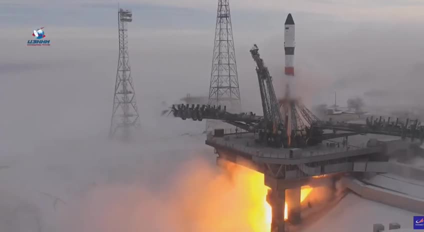 Baikonur Cosmodrome: Soyuz Rocket Launches Cargo to ISS