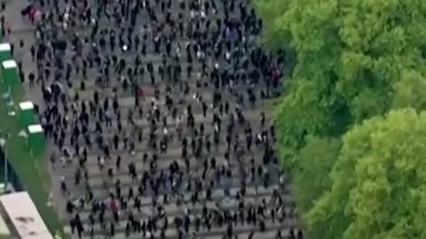 The public lined up for miles to pay respects to