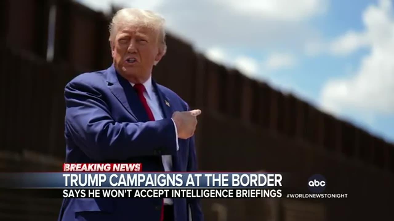 Trump visits US-Mexico border, slams Harris on immigration during rally