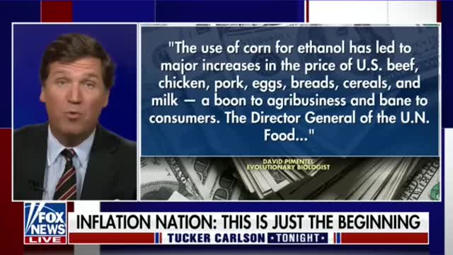 Tucker Carlson- The Biden admin has decided to make food scarcer and more expensive #shorts