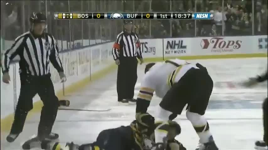 Milan Lucic Fights Paul Gaustad Nov.23.2011