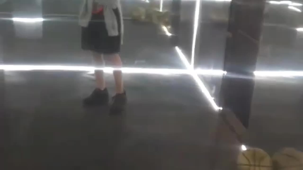 Part 2. Walking around room with trophy in it