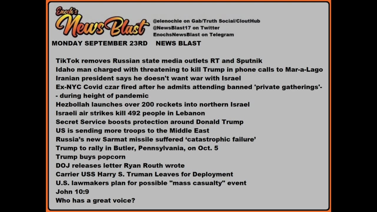 September 23, 2024 News Blast