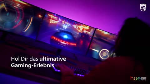 Philips Hue Play Gradient Lightstrip für drei Monitore