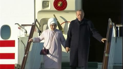 Turkey's Erdogan arrives in Uzbekistan for OTS summit