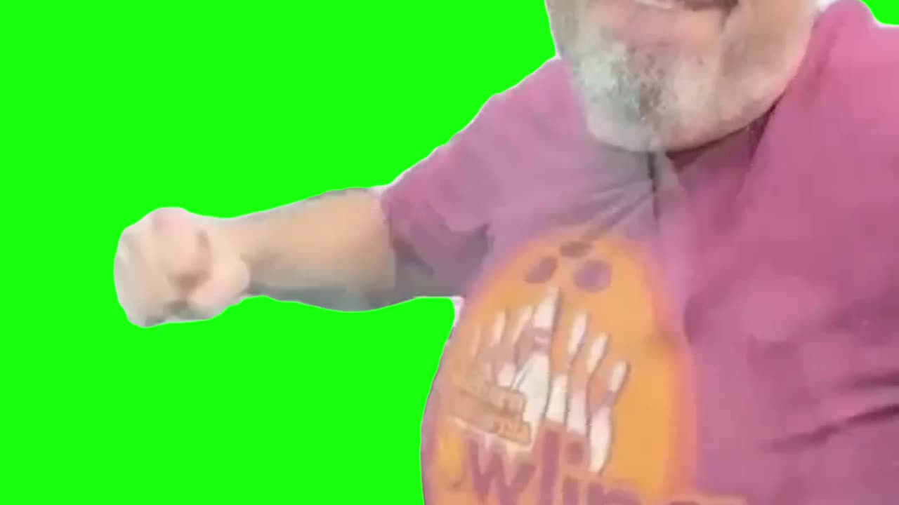 Man Punching Window | Green Screen