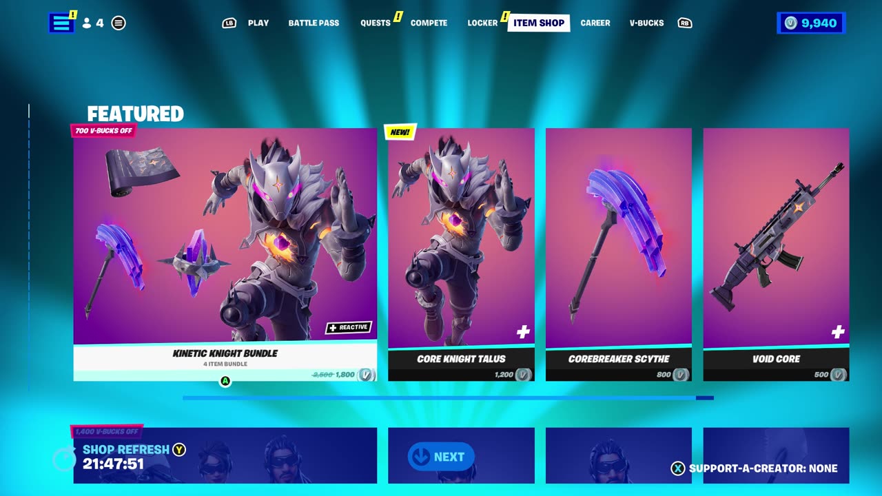 Fortnite: Brand New Kinetic Knight Bundle Item Shop 8/5/23