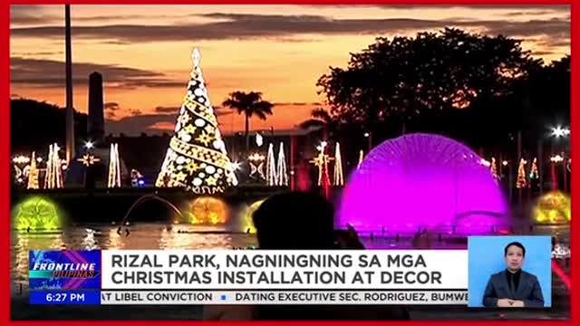 Rizal Park, nagningningsa mga Christmasinstallation, decor