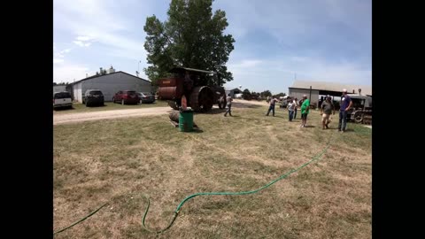 Vintage Avery Steam tractor running and driving