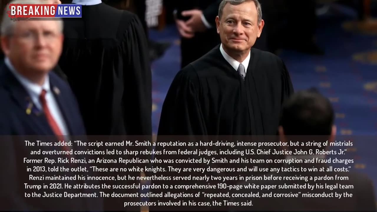 Jack Smith Had Run-In with Chief Justice Roberts - It Didn’t End Well