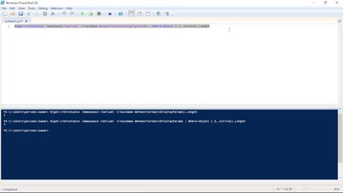 Count Numbers of Connected Screen with PowerShell