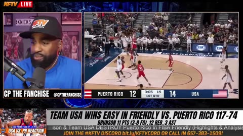 Jalen Brunson & Team USA DESTROY Puerto Rico In FIBA