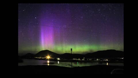 Aurora looking west from Leverburgh, Isle of Harris