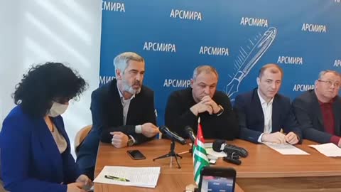 Ахра Бжания на пресс-конференции НПСА