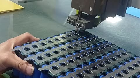 Spot Welding The Lithium Battery Cells.