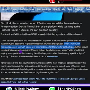 The ACLU Supports Unbanning Trump From Twitter