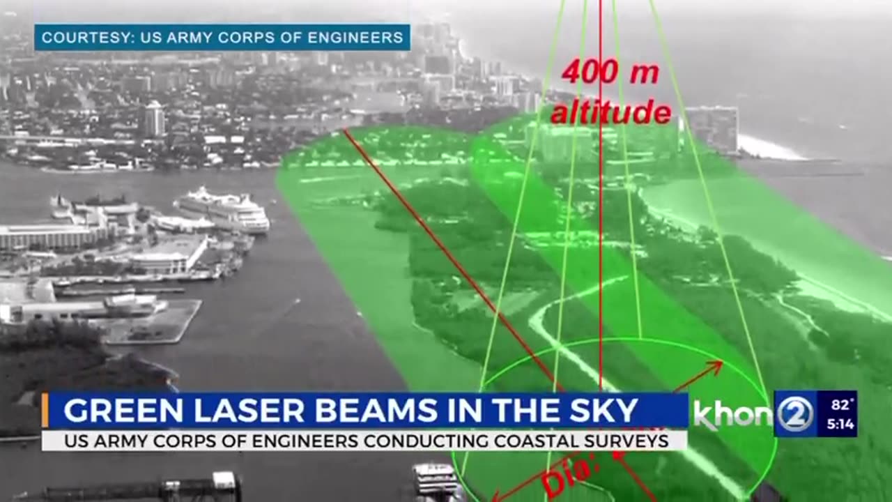 5G green lasers in the sky seen months before the Maui disaster