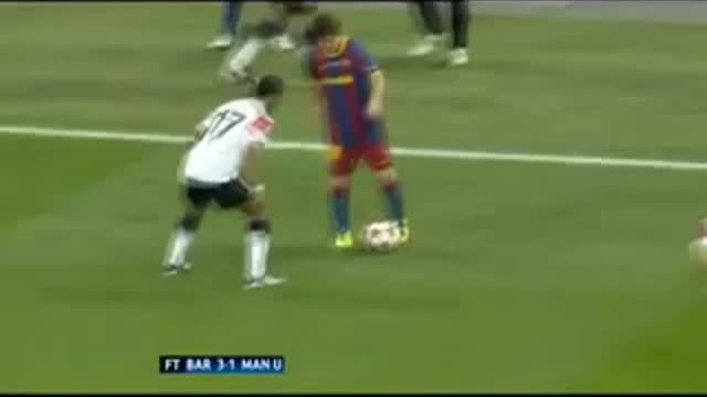 Video: Lionel Messi owns Luis Nani!!!