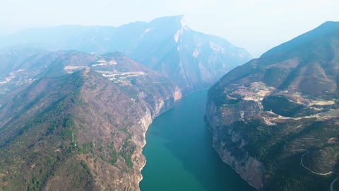 A lake in the mountains