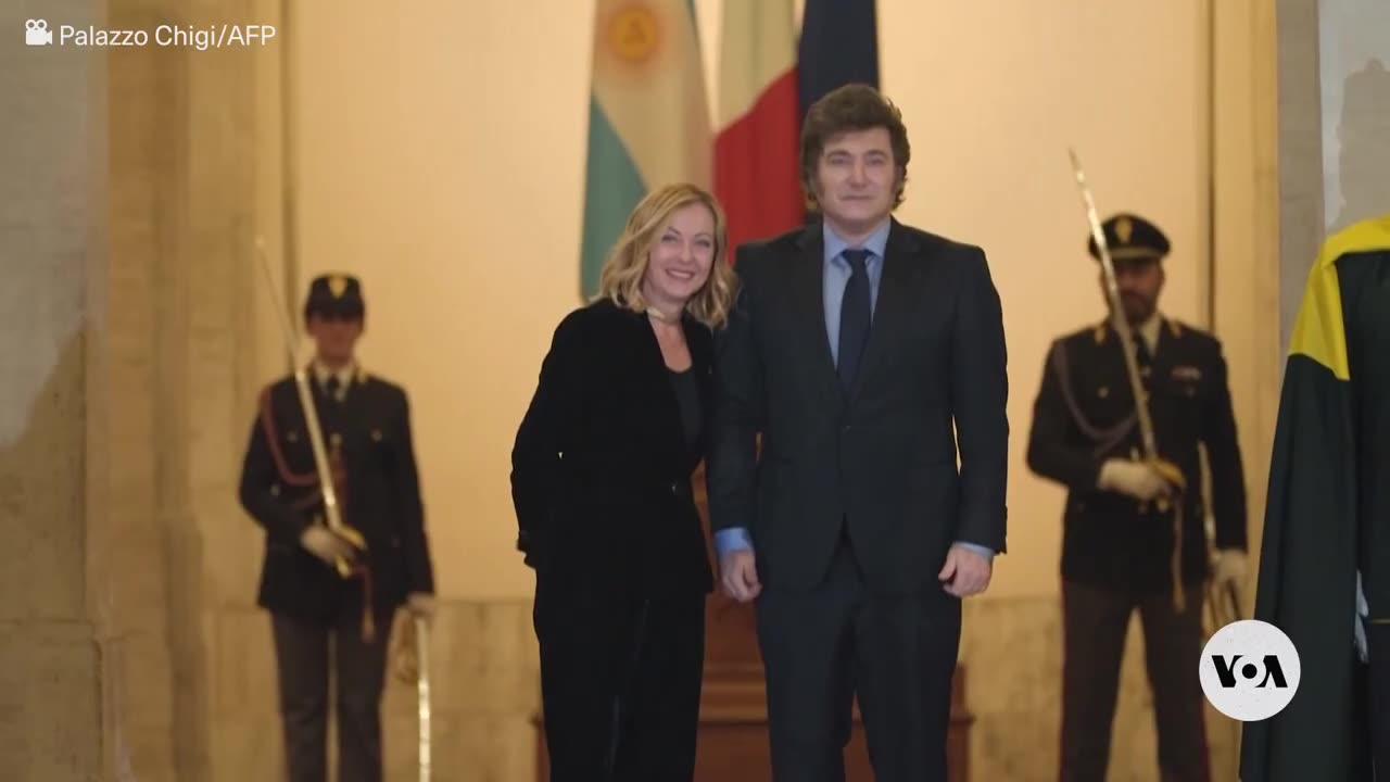 Giorgia Meloni meets Argentine President Javier Milei in Rome