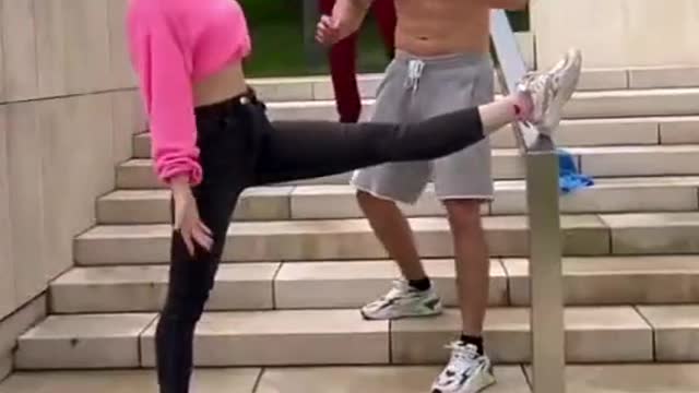 Little sister's yoga skills