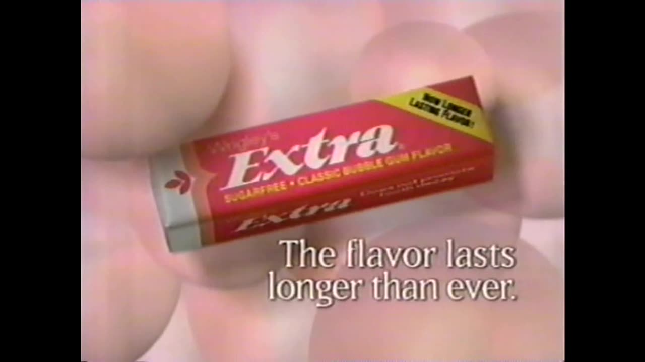 June 12, 1997 - Extra Sugarless Bubble Gum Now Has Longer Lasting Taste