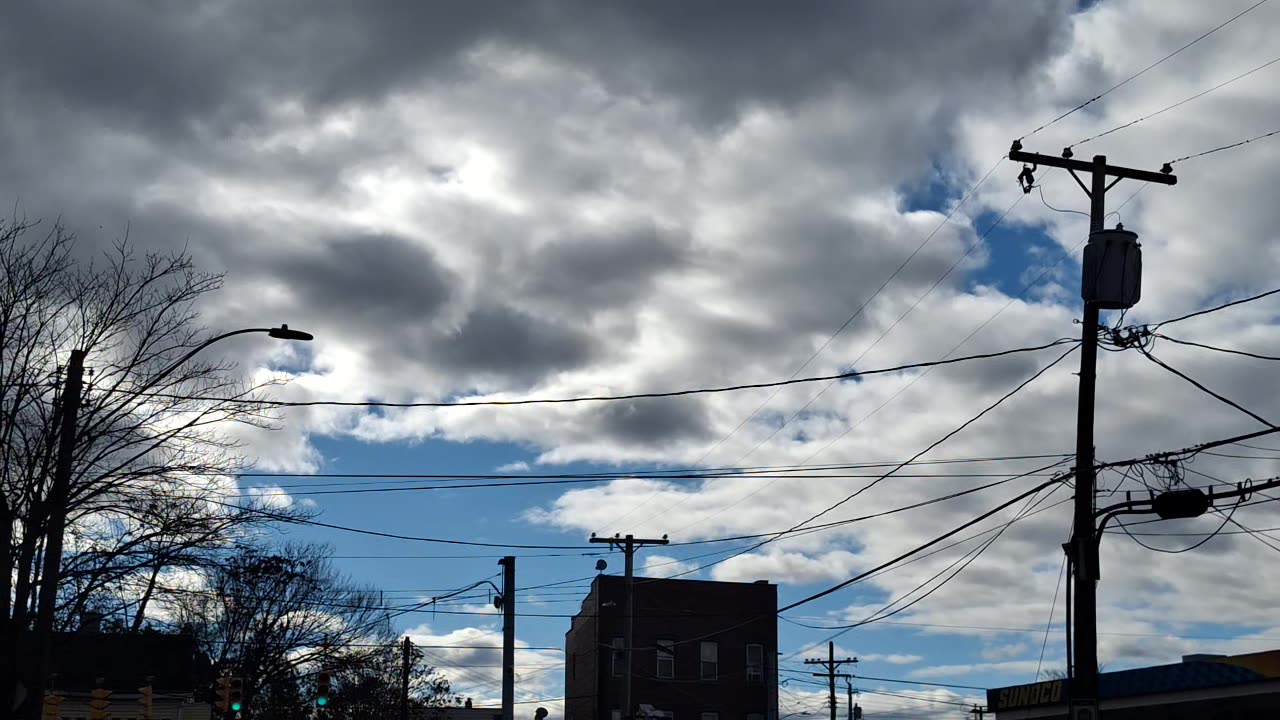 White sunlight through the created material, not real, fake, "clouds"