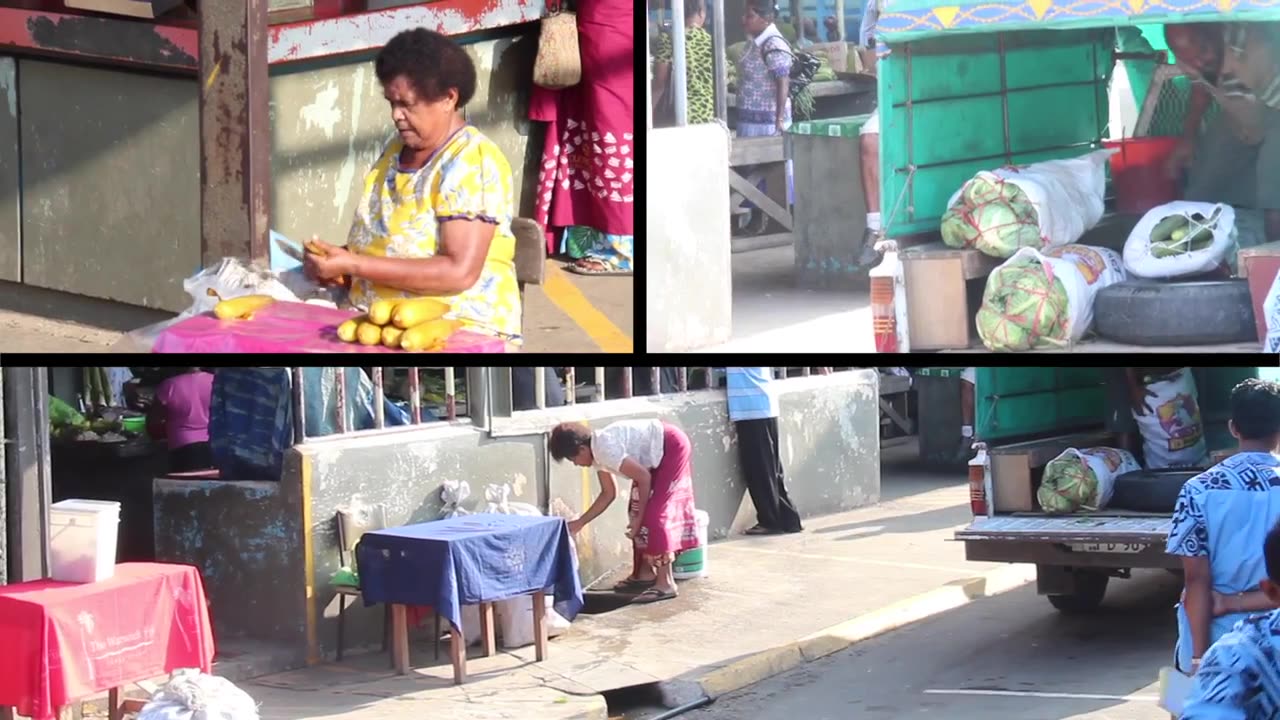 Make sure to stop at the Sigatoka Outdoor Market for some cheap eats in Fiji.