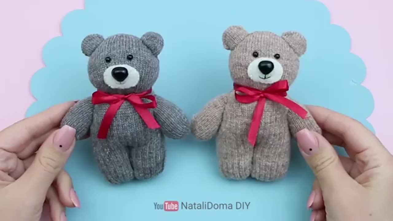 Из одной перчатки сделала Милого Медвежонка 🐻🧤 Легко! У вас получится 💛 Teddy bear making DIY.