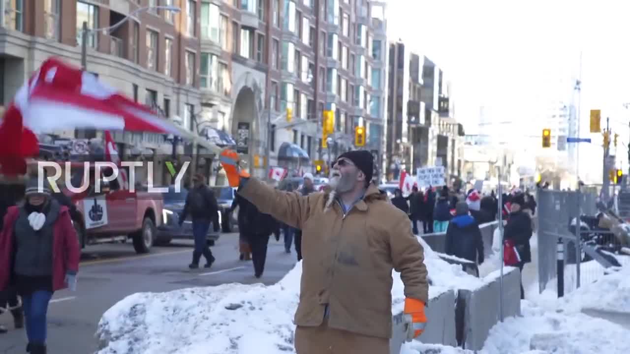 Canada Freedom Convoy in Toronto