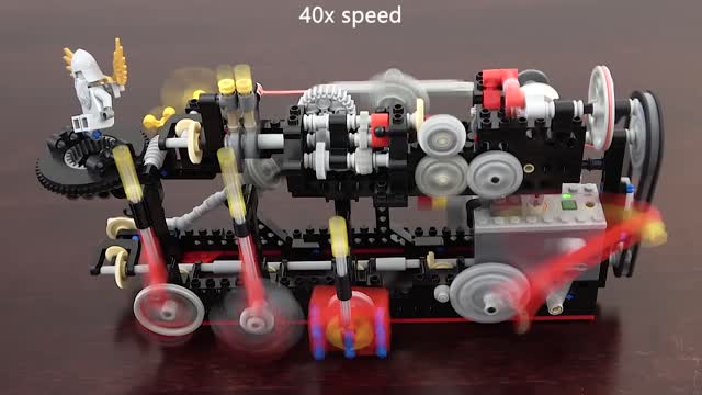 20 Mechanical Principles combined in a Useless Lego Machine