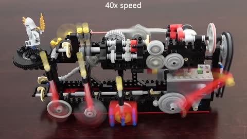 20 Mechanical Principles combined in a Useless Lego Machine