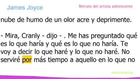 James Joyce - Retrato del artista adolescente 3/3