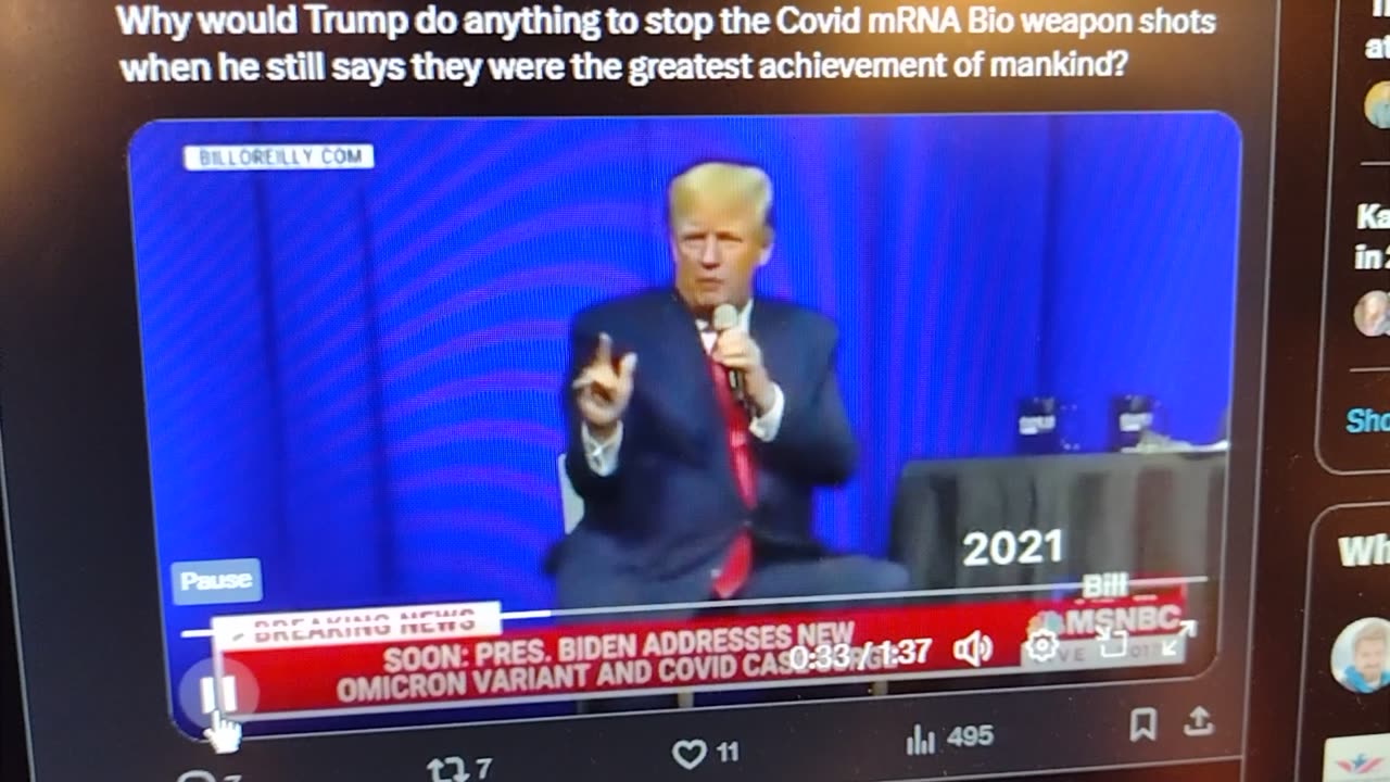 Trump on his Warp Speed Shots
