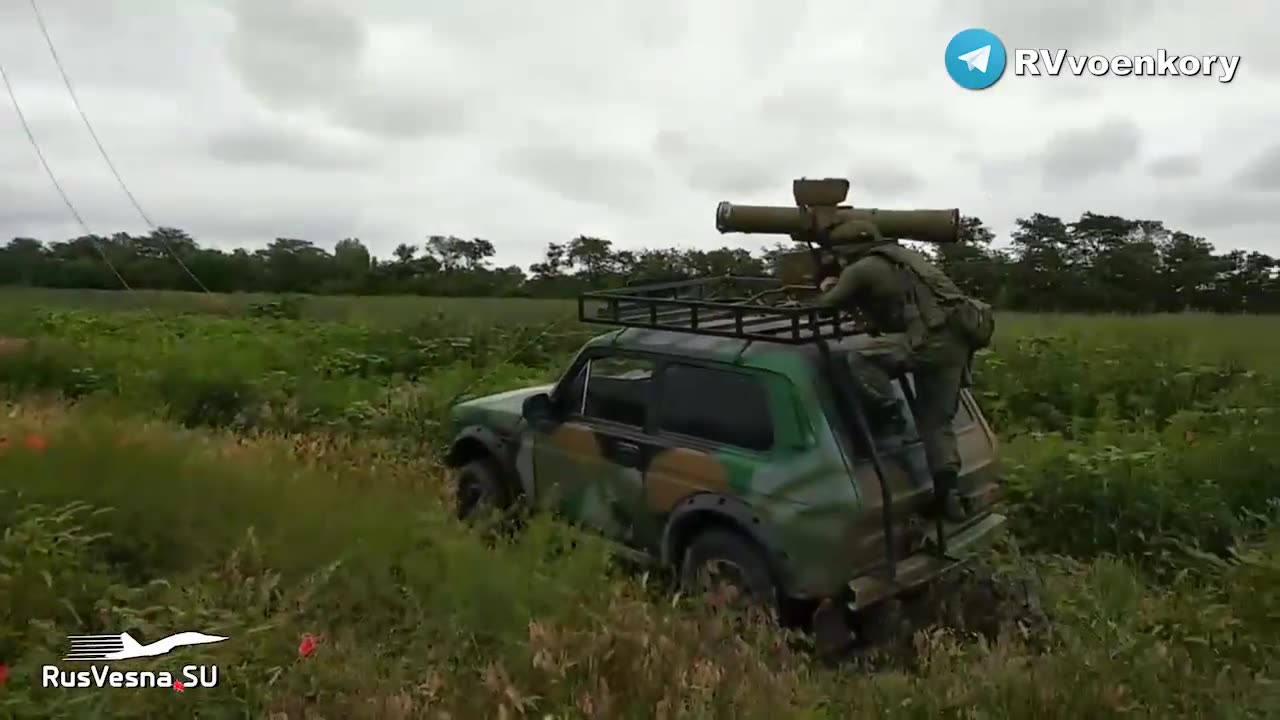 Lada Car Equipped With Kornet Missile