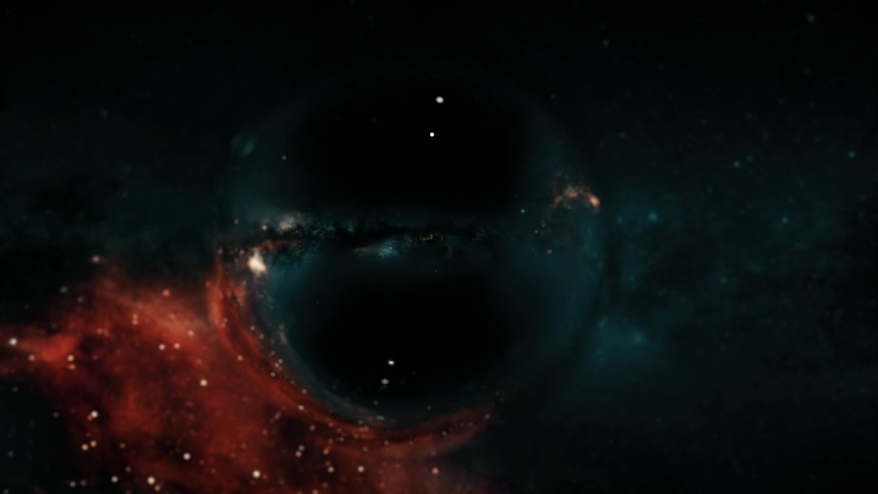 Black hole near a nebula